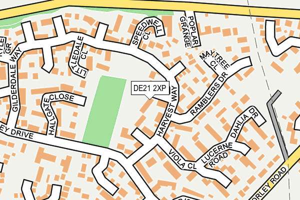 DE21 2XP map - OS OpenMap – Local (Ordnance Survey)