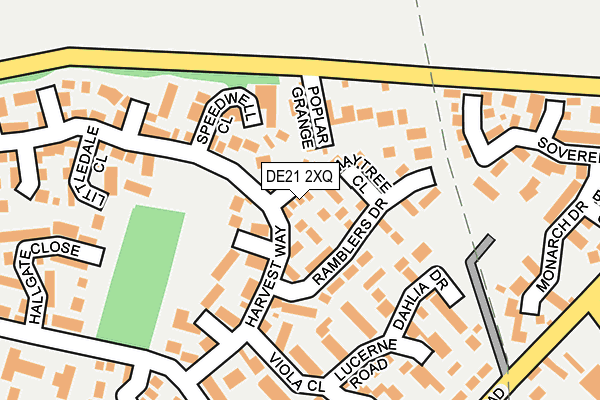 DE21 2XQ map - OS OpenMap – Local (Ordnance Survey)