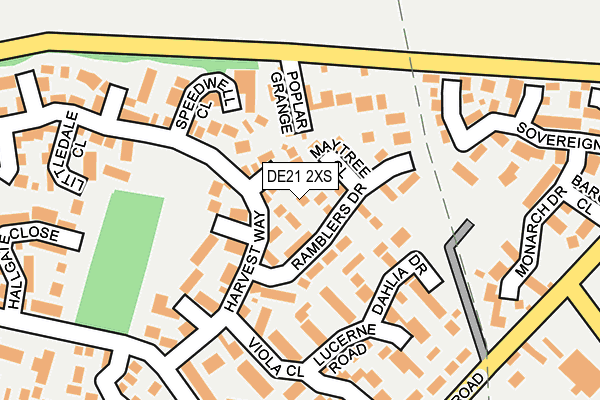 DE21 2XS map - OS OpenMap – Local (Ordnance Survey)