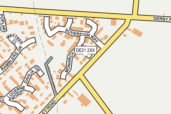 DE21 2XX map - OS OpenMap – Local (Ordnance Survey)