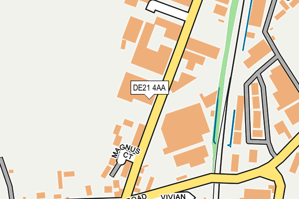 DE21 4AA map - OS OpenMap – Local (Ordnance Survey)