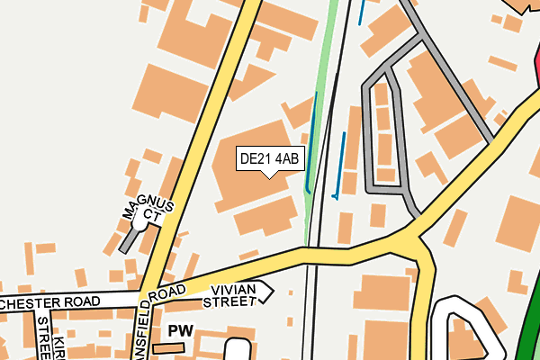 DE21 4AB map - OS OpenMap – Local (Ordnance Survey)