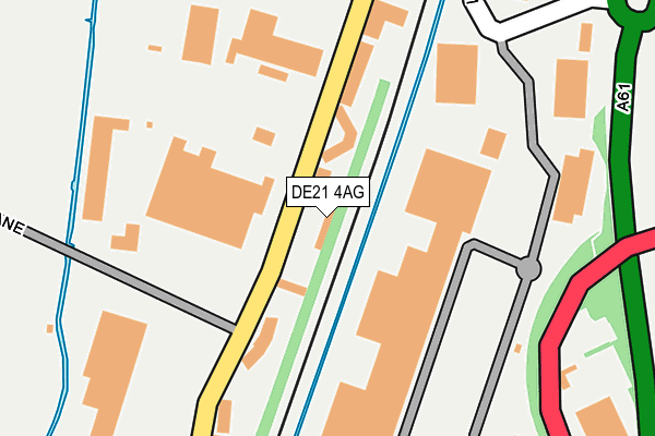 DE21 4AG map - OS OpenMap – Local (Ordnance Survey)