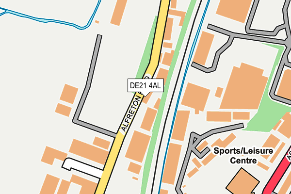 DE21 4AL map - OS OpenMap – Local (Ordnance Survey)