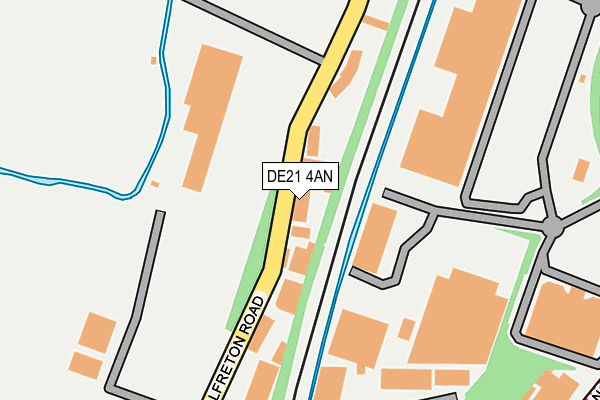DE21 4AN map - OS OpenMap – Local (Ordnance Survey)