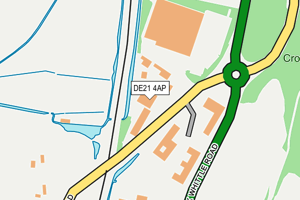 DE21 4AP map - OS OpenMap – Local (Ordnance Survey)