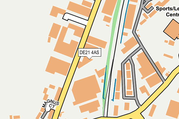 DE21 4AS map - OS OpenMap – Local (Ordnance Survey)
