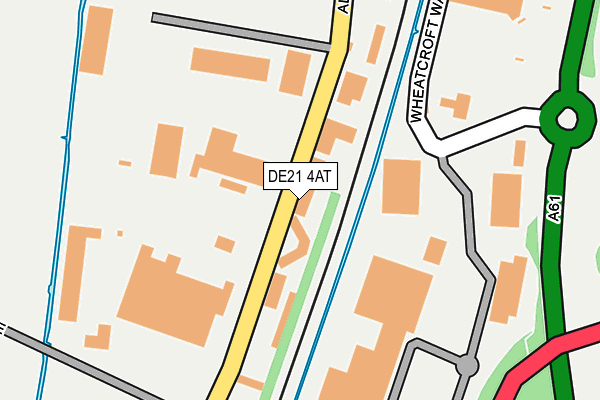 DE21 4AT map - OS OpenMap – Local (Ordnance Survey)