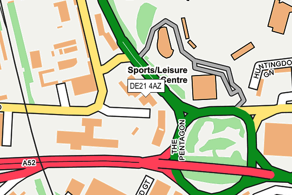DE21 4AZ map - OS OpenMap – Local (Ordnance Survey)