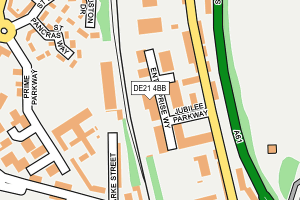 DE21 4BB map - OS OpenMap – Local (Ordnance Survey)