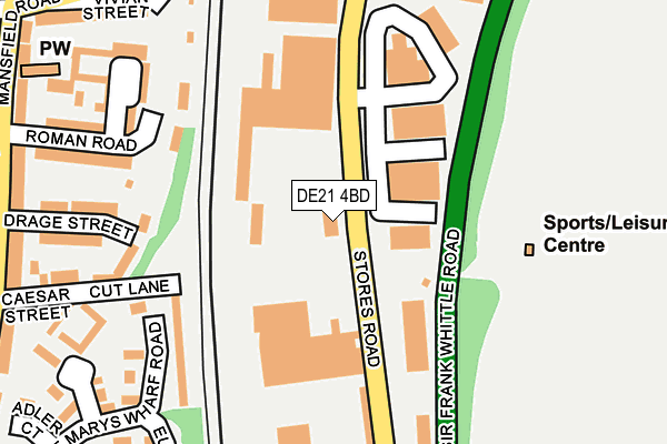 DE21 4BD map - OS OpenMap – Local (Ordnance Survey)