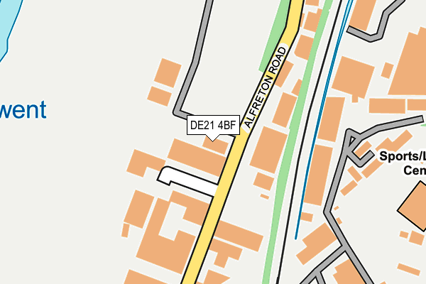 DE21 4BF map - OS OpenMap – Local (Ordnance Survey)