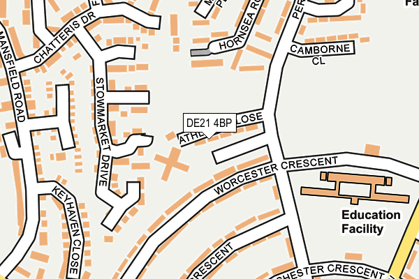 DE21 4BP map - OS OpenMap – Local (Ordnance Survey)