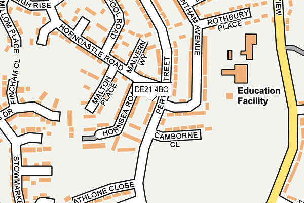 DE21 4BQ map - OS OpenMap – Local (Ordnance Survey)