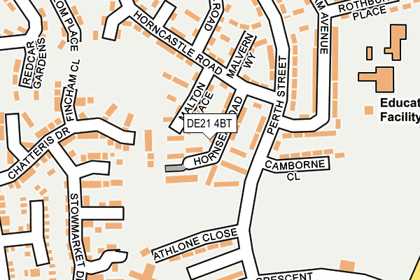 DE21 4BT map - OS OpenMap – Local (Ordnance Survey)