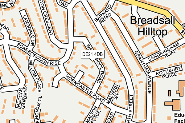 DE21 4DB map - OS OpenMap – Local (Ordnance Survey)