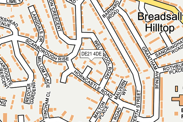 DE21 4DE map - OS OpenMap – Local (Ordnance Survey)