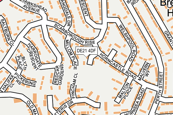 DE21 4DF map - OS OpenMap – Local (Ordnance Survey)