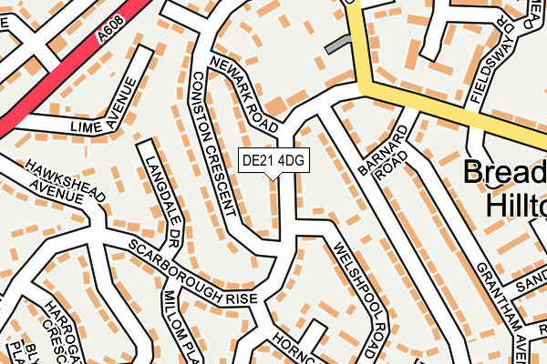DE21 4DG map - OS OpenMap – Local (Ordnance Survey)