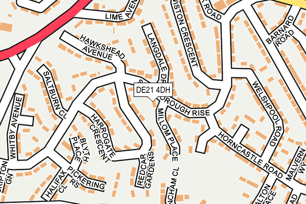 DE21 4DH map - OS OpenMap – Local (Ordnance Survey)
