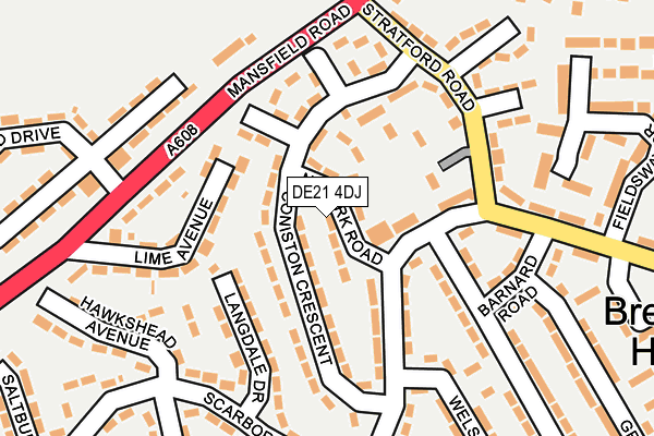 DE21 4DJ map - OS OpenMap – Local (Ordnance Survey)