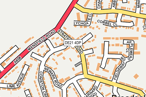 DE21 4DP map - OS OpenMap – Local (Ordnance Survey)