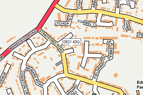 DE21 4DQ map - OS OpenMap – Local (Ordnance Survey)