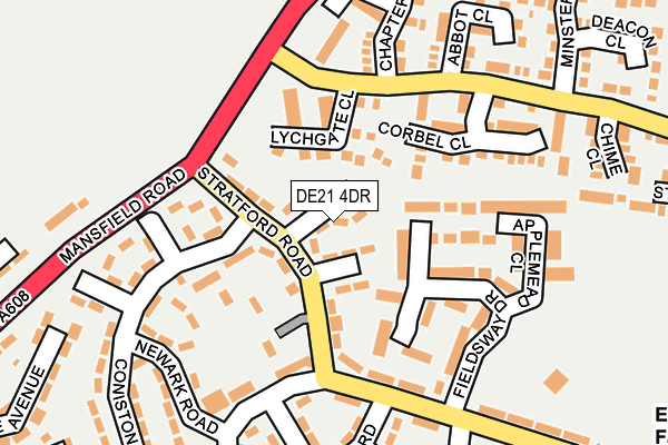 DE21 4DR map - OS OpenMap – Local (Ordnance Survey)