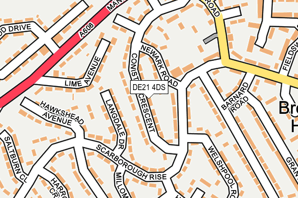 DE21 4DS map - OS OpenMap – Local (Ordnance Survey)