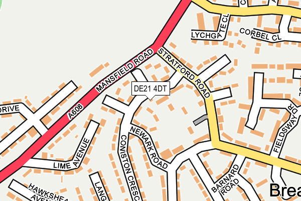 DE21 4DT map - OS OpenMap – Local (Ordnance Survey)