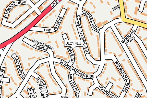 DE21 4DZ map - OS OpenMap – Local (Ordnance Survey)