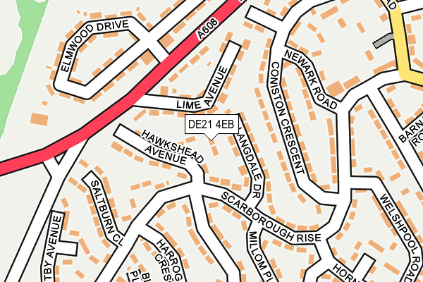 DE21 4EB map - OS OpenMap – Local (Ordnance Survey)