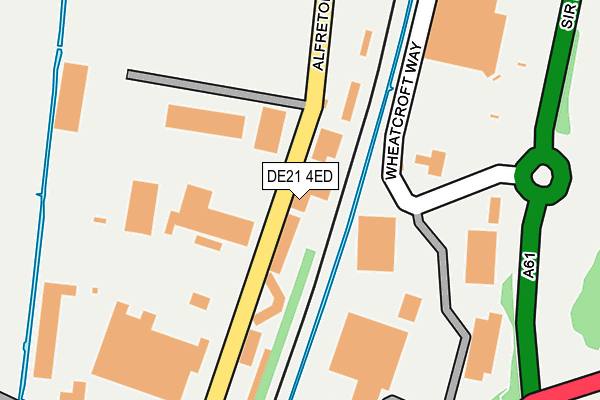 DE21 4ED map - OS OpenMap – Local (Ordnance Survey)