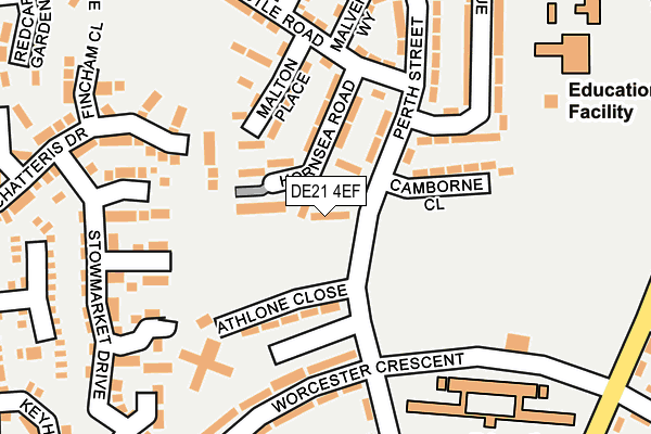 DE21 4EF map - OS OpenMap – Local (Ordnance Survey)