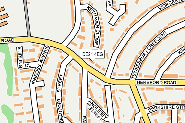 DE21 4EG map - OS OpenMap – Local (Ordnance Survey)