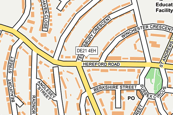 DE21 4EH map - OS OpenMap – Local (Ordnance Survey)