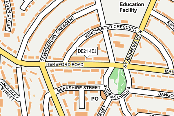 DE21 4EJ map - OS OpenMap – Local (Ordnance Survey)