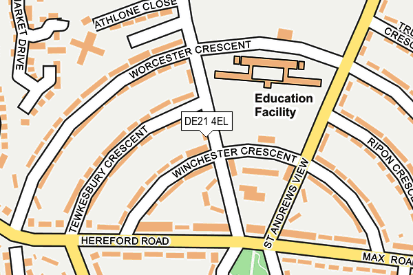 DE21 4EL map - OS OpenMap – Local (Ordnance Survey)