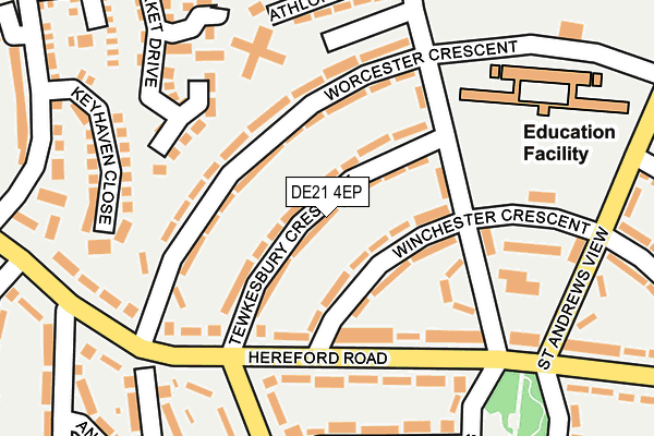 DE21 4EP map - OS OpenMap – Local (Ordnance Survey)