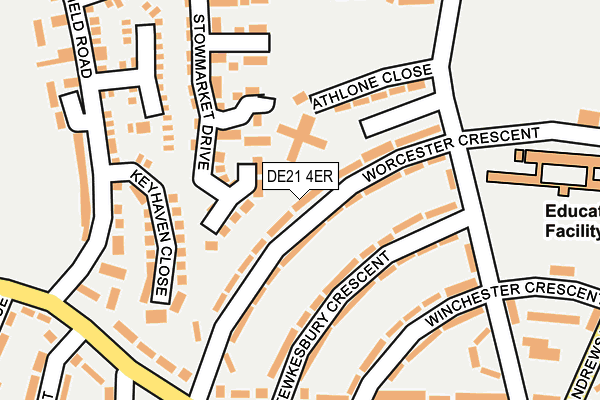 DE21 4ER map - OS OpenMap – Local (Ordnance Survey)