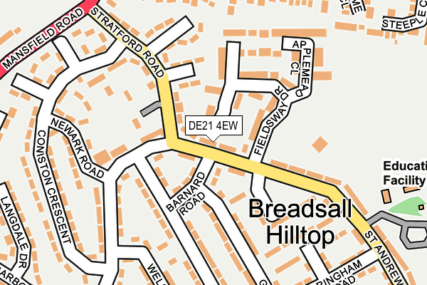 DE21 4EW map - OS OpenMap – Local (Ordnance Survey)