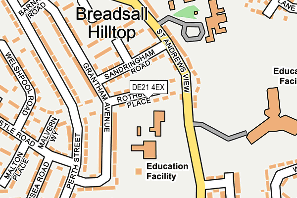 DE21 4EX map - OS OpenMap – Local (Ordnance Survey)