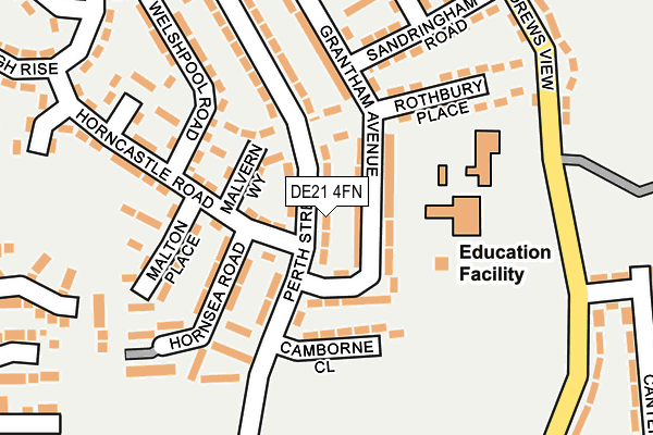 DE21 4FN map - OS OpenMap – Local (Ordnance Survey)