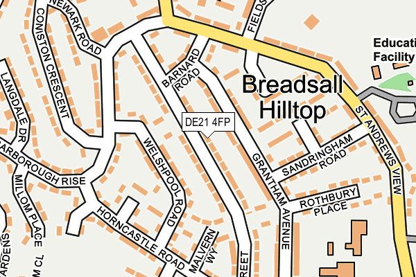 DE21 4FP map - OS OpenMap – Local (Ordnance Survey)