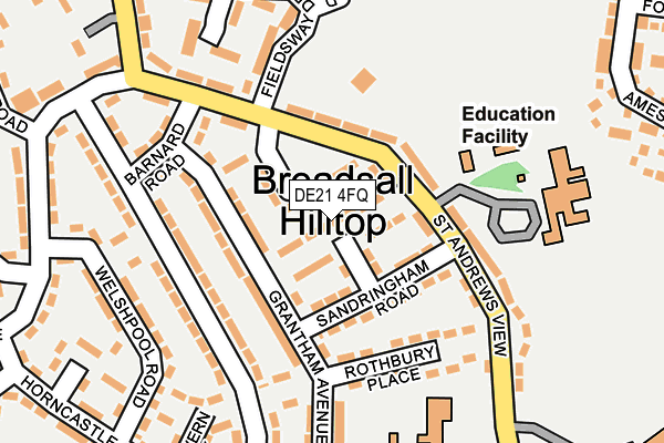 DE21 4FQ map - OS OpenMap – Local (Ordnance Survey)