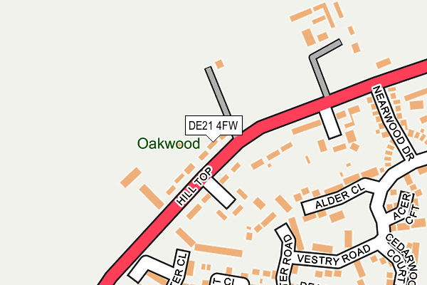 DE21 4FW map - OS OpenMap – Local (Ordnance Survey)