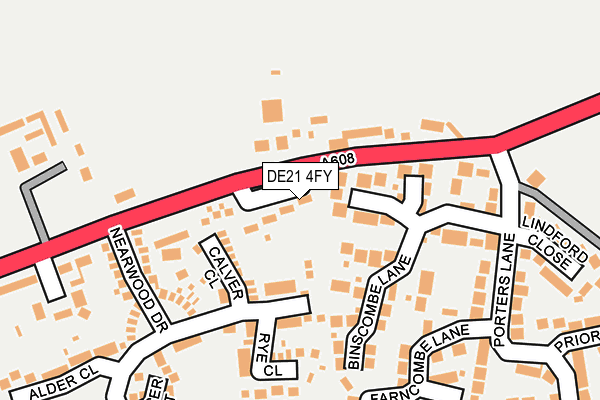 DE21 4FY map - OS OpenMap – Local (Ordnance Survey)