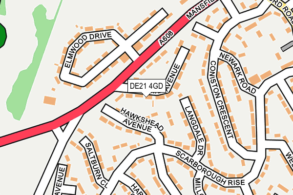 DE21 4GD map - OS OpenMap – Local (Ordnance Survey)