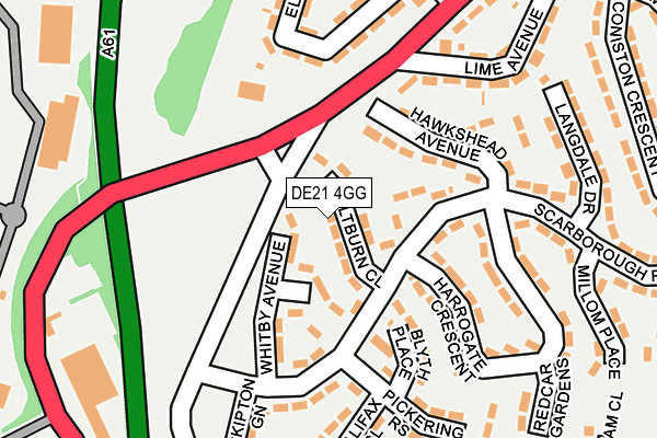 DE21 4GG map - OS OpenMap – Local (Ordnance Survey)