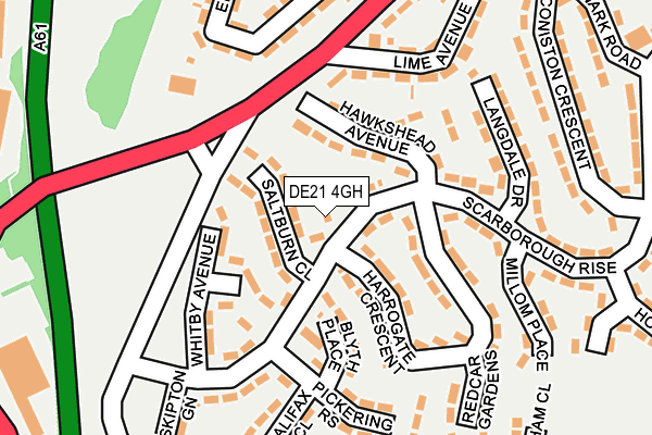 DE21 4GH map - OS OpenMap – Local (Ordnance Survey)